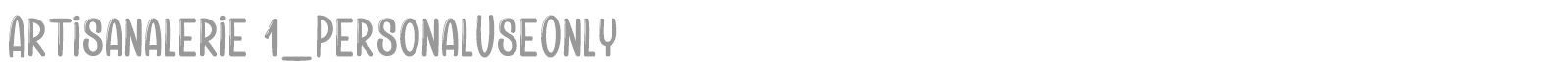 Artisanalerie font preview